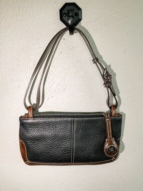 Vintage Dooney & Bourke Black Leather Shoulder Bag